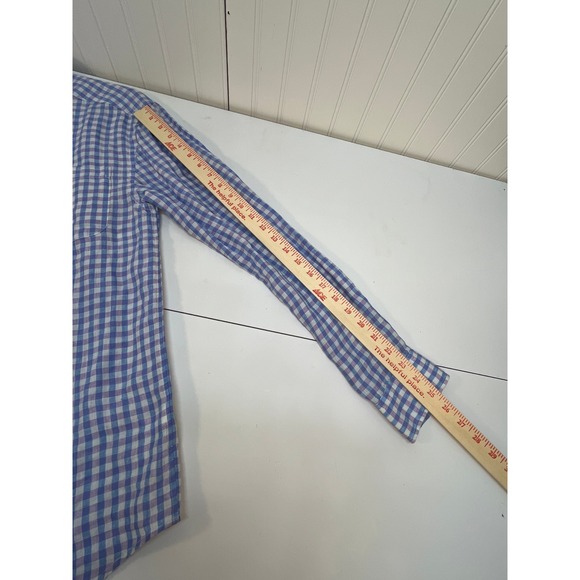 Vineyard Vines Classic Fit Murray Shirt Men's Size Small Gingham 100% Linen READ - Picture 7 of 10